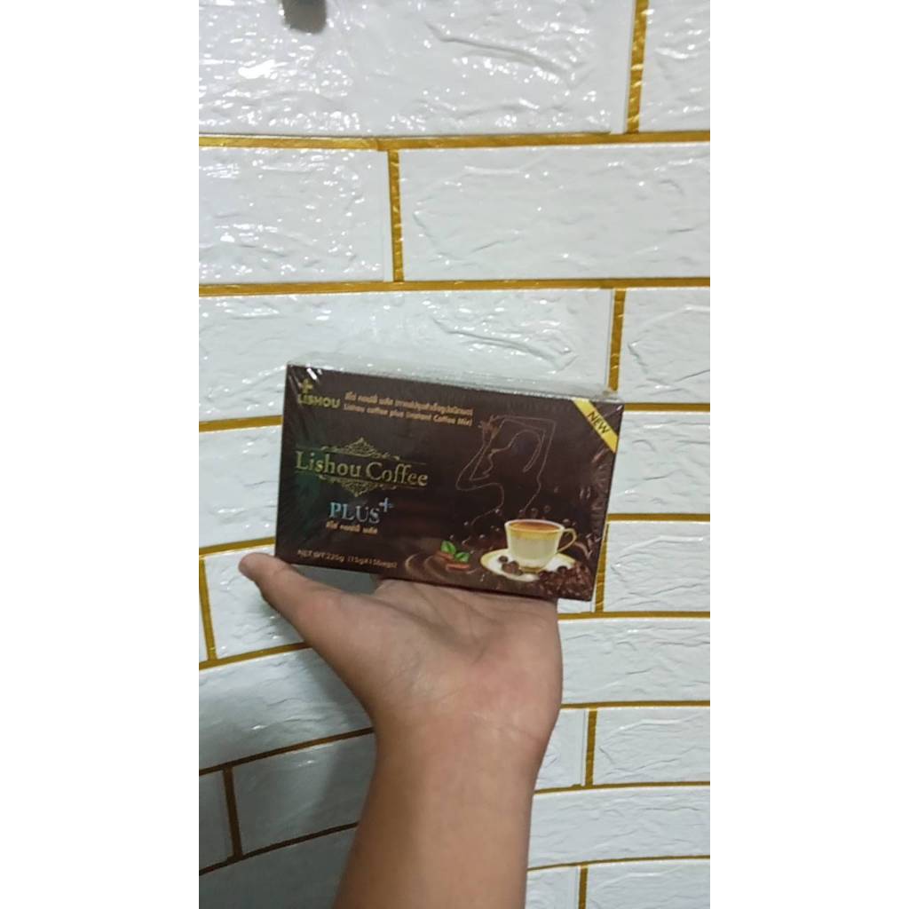 Lishou Coffee PLUS ลิโซ่ คอฟฟี่ พลัส กาแฟปรุงสำเร็จรูปชนิดผง 1กล่อง 15 ซอง