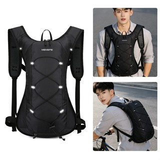 MENSPE กระเป๋าเป้สะพายหลังขี่จักรยานพร้อมกระเป๋าน้ำ 2L กลางแ…