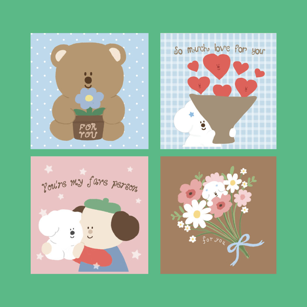 Bringhome Mini Postcard โปสการ์ดอวยพร ให้ของขวัญ