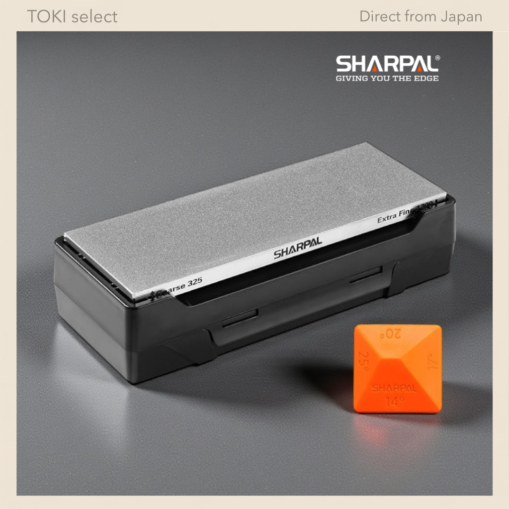 SHARPAL Double-Sided Diamond Sharpening Stone Set for Knives, Axes, and Scissors - Includes Non-Slip