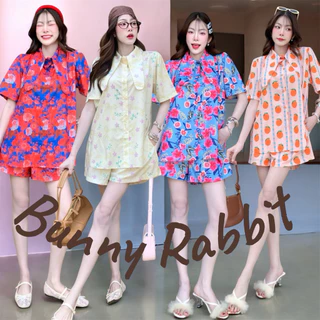 Bunny rabbit set ชุดเชต เสื้อคอปก bunny rabbit ลายเยอะมาก อก44“