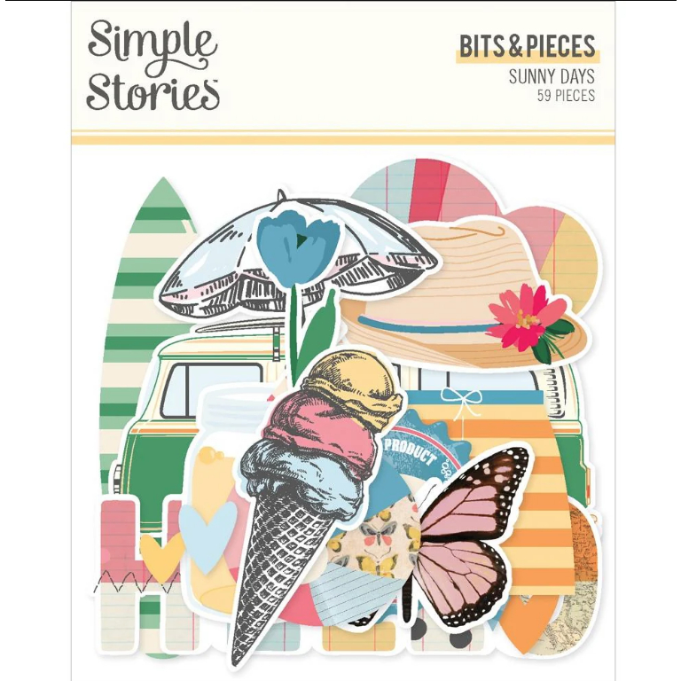 Simple Stories Sunny Days Bits And Pieces ไดคัทกระดาษ