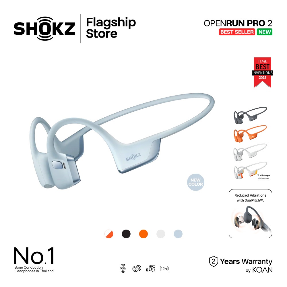 Shokz OPENRUN PRO 2 หูฟังออกกำลังกาย หูฟังไร้สาย คุณภาพเสียงระดับพรีเมี่ยม กันน้ำมาตรฐาน IP55
