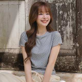 88story.th - Lucy top พร้อมส่ง เสื้อยืดเย็บระบาย (มีหลายแบบ)