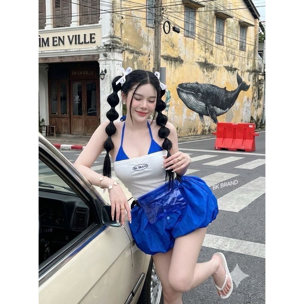 Som Shop💦เซตสงกรานต์ยั่วๆจ้า💦  🏷 BK BRAND  ได้งานถึง 4 ชิ้น เกาะอก บรา กางเกง กระเป๋า คุ้มสุดๆไปเลยย