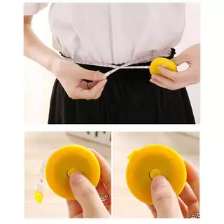 ตลับเมตรจิ๋วสีพาสเทล สายวัดตัว 150 cm. สายวัดรอบเอวแบบพกพา ขนาดเล็กใส่กระเป๋าได้ ปุ่มกดจัดเก็บอัตโนมัติ