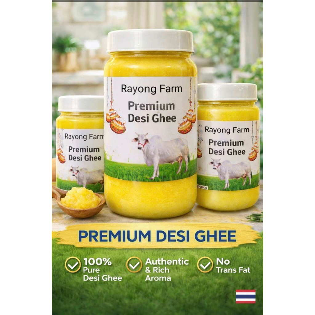 Rayong Farm Premium Ghee เนยใสแท้ 100% ขนาด 2L / 3L เกรดพรีเมียม