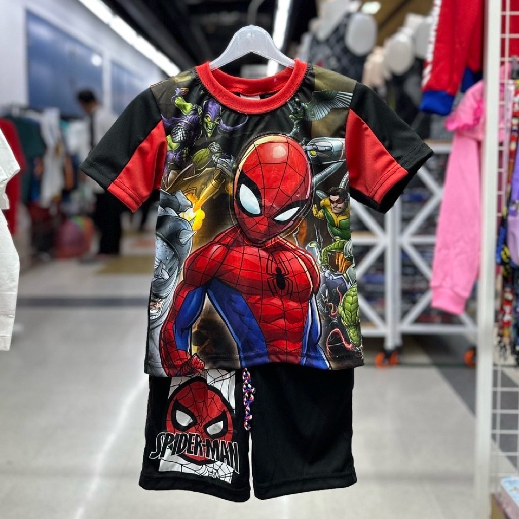 ชุดSuper Heroผ้ามันไฟกระพริบพร้อมส่ง