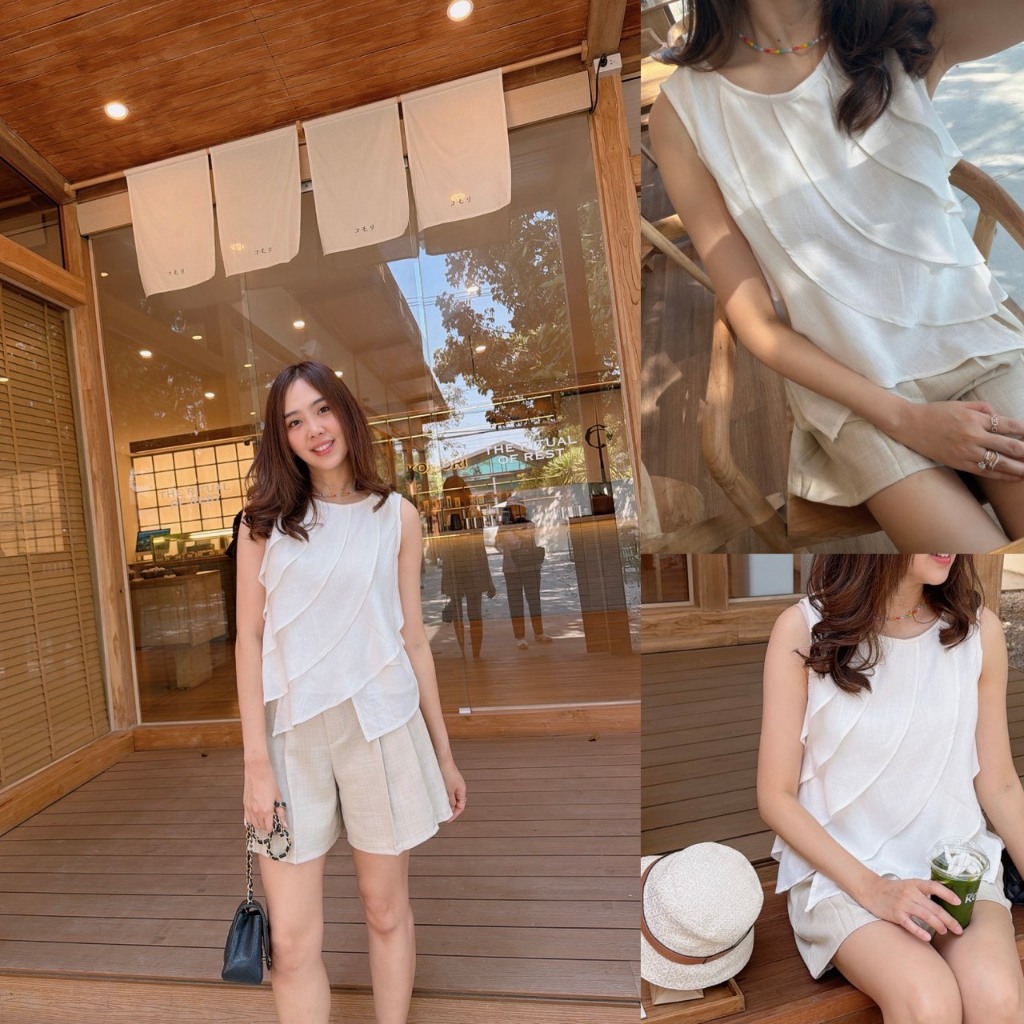 Cloudleaf top  🌾🌼🪻 เสื้อตัวสวย เนื้อทอผสมลินิน พริ้วไหว ใส่แล้วเลิฟมากค่า