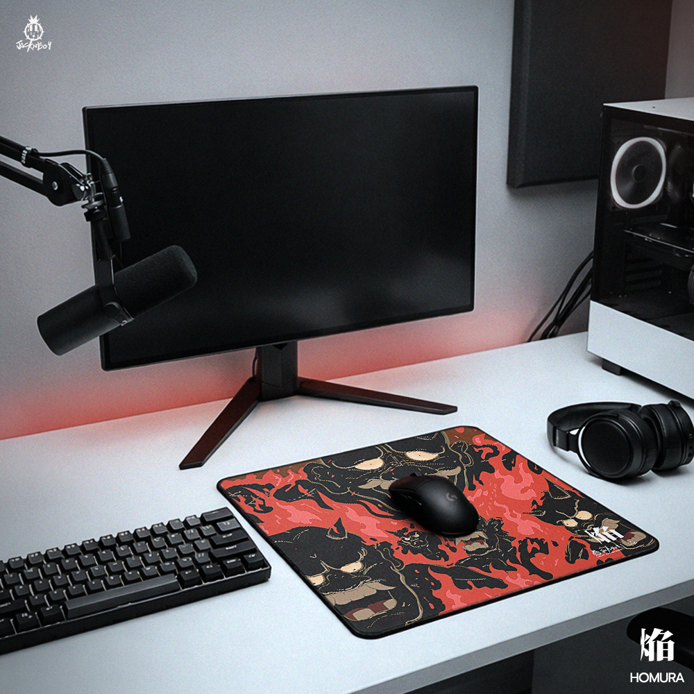 Jacknboy Unique mousepad/แผ่นรองเมาส์  : Homura(โฮมูระ) 50x50 cm. FPS SIZE