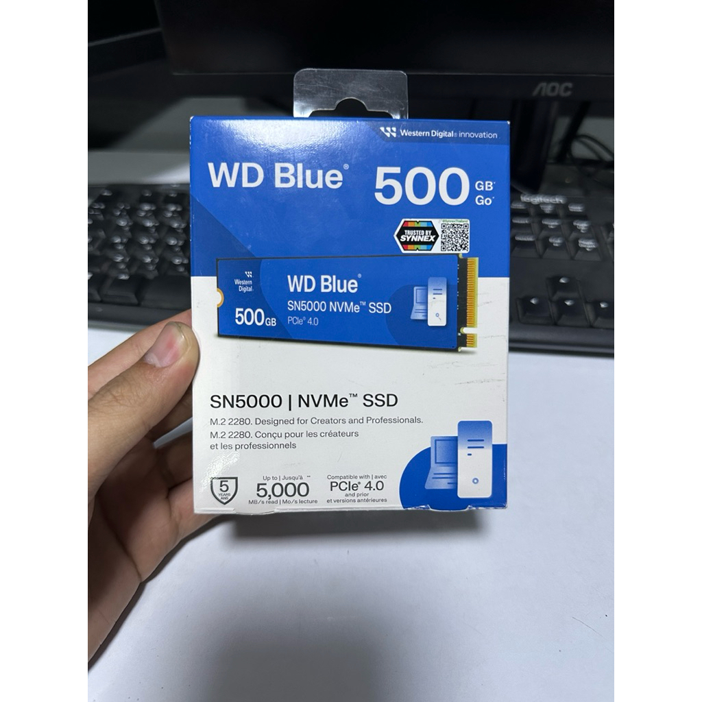 500 GB SSD (เอสเอสดี) WD BLUE SN5000 - PCIe 4x4 NVMe M.2 2280 พร้อมใช้งาน (มีของพร้อมจัดส่ง)