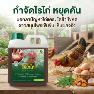 [ขายดี] ดร.ฟาร์ม น้ำยาสมุนไพรกำจัดไรไก่ ริ้น เห็บ ปรสิตร สูตรเข้มข้น ไล่ยกเล้า