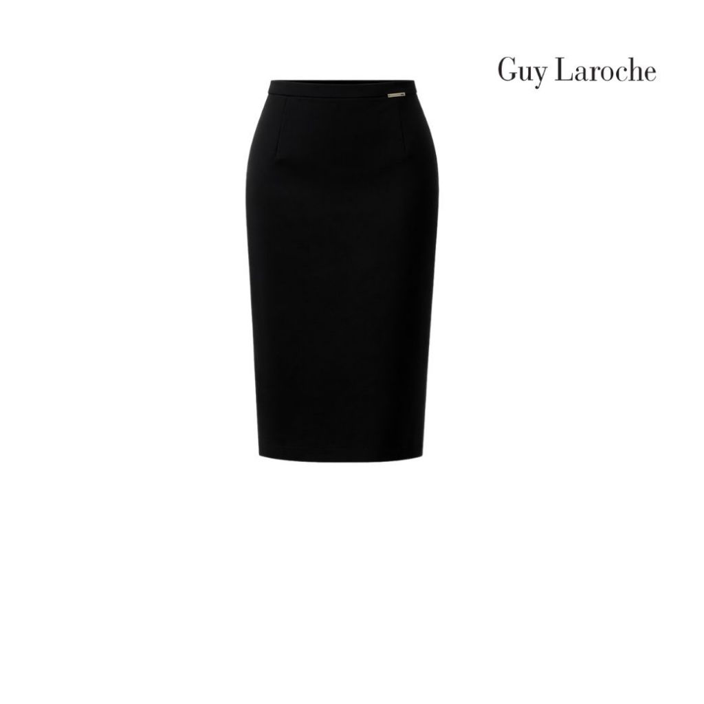 Guy Laroche woman's work Skirt Super B Basic กระโปรงทำงาน สั้น ทรงเบสิค สีดำ GY9TBL