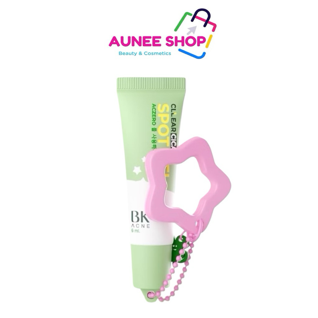 ส่งฟรี/มีไลฟ์ NEW BK Acne Cllear Cica Spot Gel 6g. สูตรใหม่ เจลแต้มสิว ซึมไว  ช่วยลดการอักเสบของสิวและรอยแดง