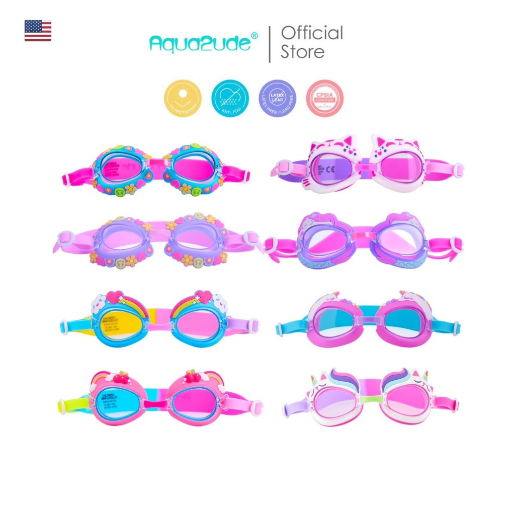 AQUA2UDE [New Arrival] แว่นตาว่ายน้ำเด็ก อัคควาทูด ยอดฮิตจากอเมริกา สำหรับเด็ก3ขวบขึ้นไป ใส่สบาย ของใช้เด็กน่ารัก