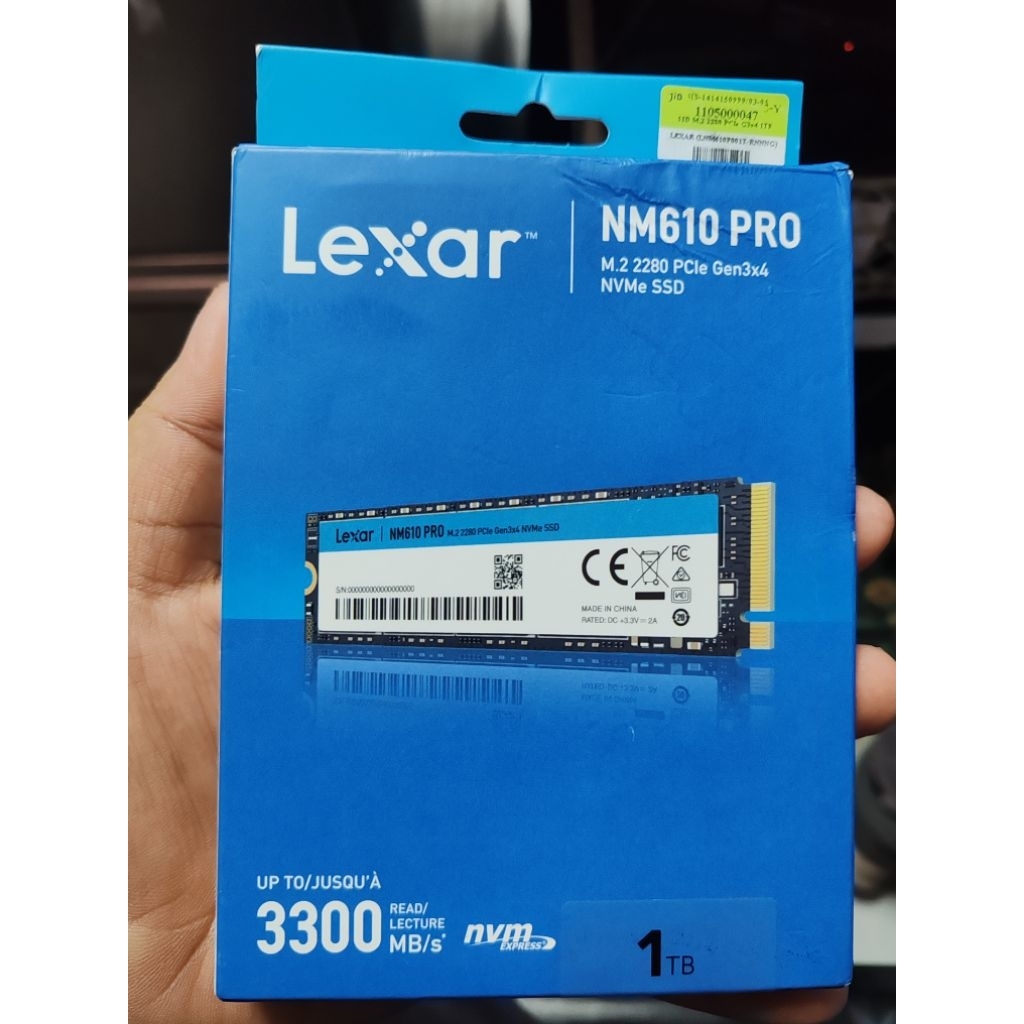 LEXAR INTERNAL SSD M.2 2280 PCIE NVME GEN3X4 รุ่น NM610 PRO ขนาด 1TB