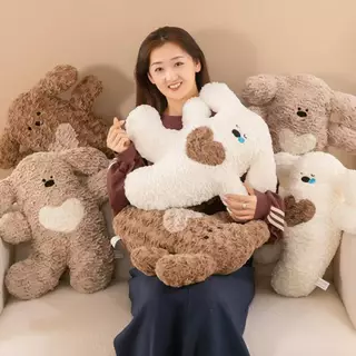 ตุ๊กตาหมาหูยาว ครีม น้ำตาล ขาว 50CM นุ่มนิ่ม น่ารัก สำหรับผู้ที่ชื่นชอบความนุ่มและน่ารัก เป็นของขวัญเขียนการ์อวยพรได้