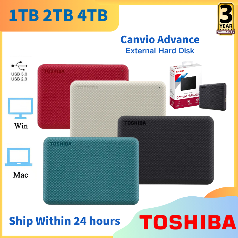 Ready Stock！1TB 2TB 4TB Canvio Advance HDD Portable hard drives 2.5'' External Hard Disk USB3.0