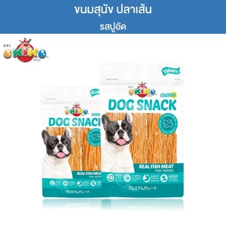 [27g/ 135g] OKIKO โอกิโกะ DOG SNACK ขนมสุนัข ปลาเส้น มี 3 แบบ รสออริจินอล รสปูอัด และรวมรส