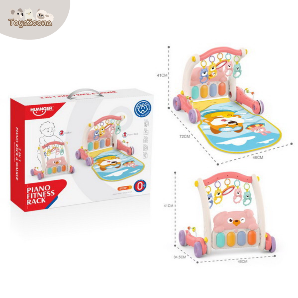 Toyszoona  รถผลักเดินเด็ก เพลยิมเด็ก รถหัดเดินเด็ก เสริมพัฒนาการเด็ก ลายการ์ตูน  2 in 1  พร้อมจัดส่ง