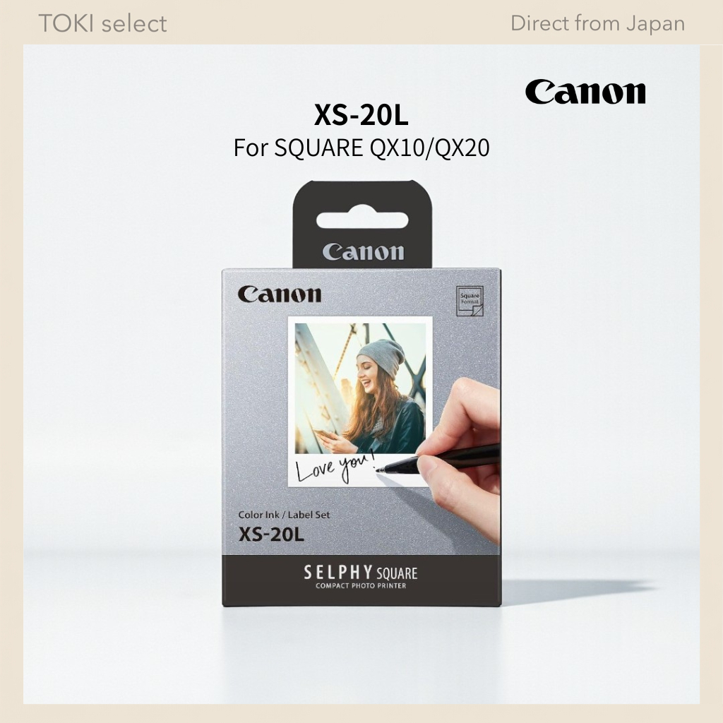 Canon SELPHY SQUARE QX10/QX20 Color Ink/Label Set XS-20L