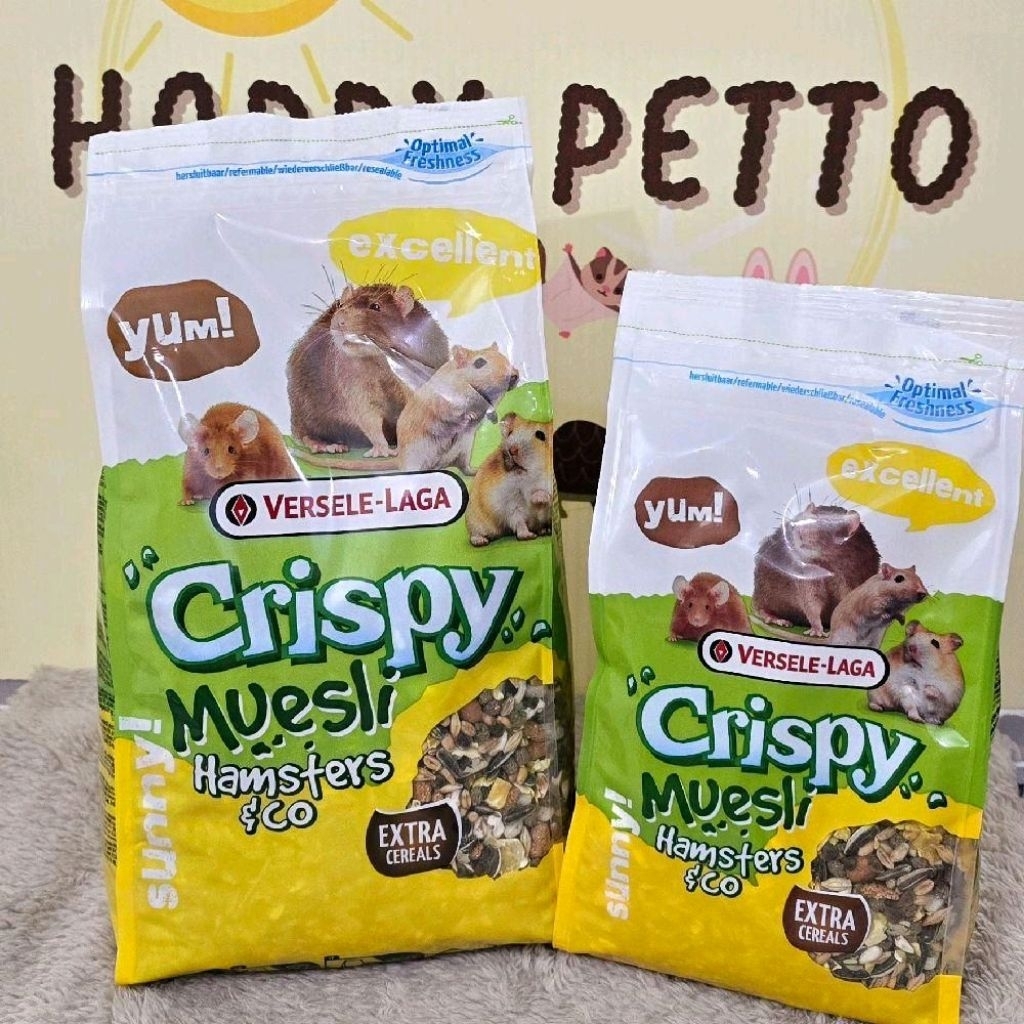 อาหารแฮมสเตอร์ ธัญพืชรวม Crispy Muesli สำหรับแฮมวเตอร์ทั้งพันธุ์เล็กและพันธุ์ใหญ่ จาก Versale-Laga
