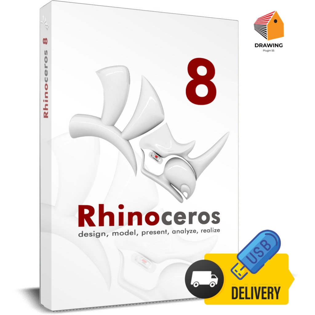 Rhinoceros 8 สร้างแบบจำลอง 3 มิติ⚡ จัดส่งshopee express เท่านั้น