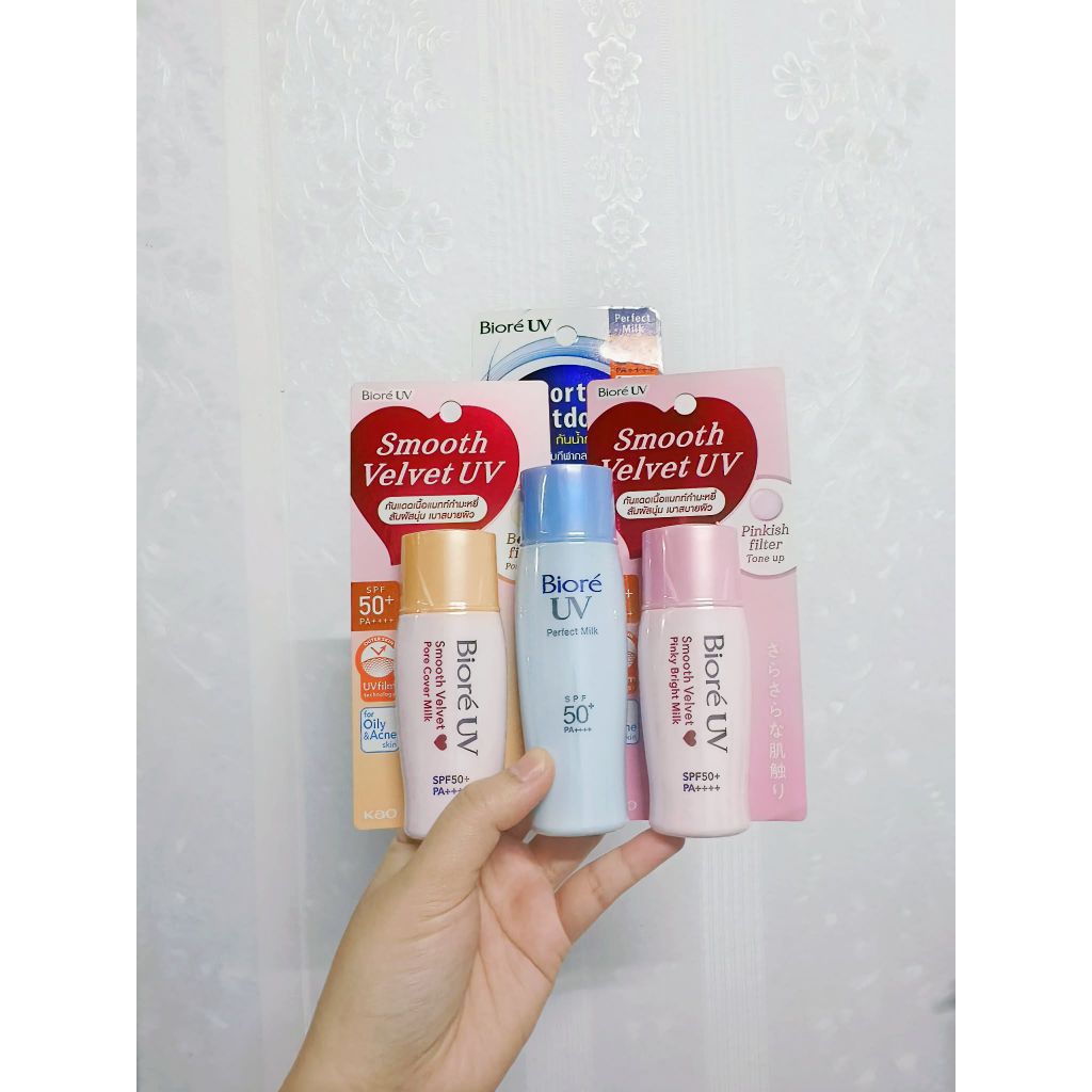 กันแดดบิโอเร Biore UV Face Milk SPF50+ PA++++ เนื้อบางเบาคุมมัน กันน้ำกันเหงื่อ