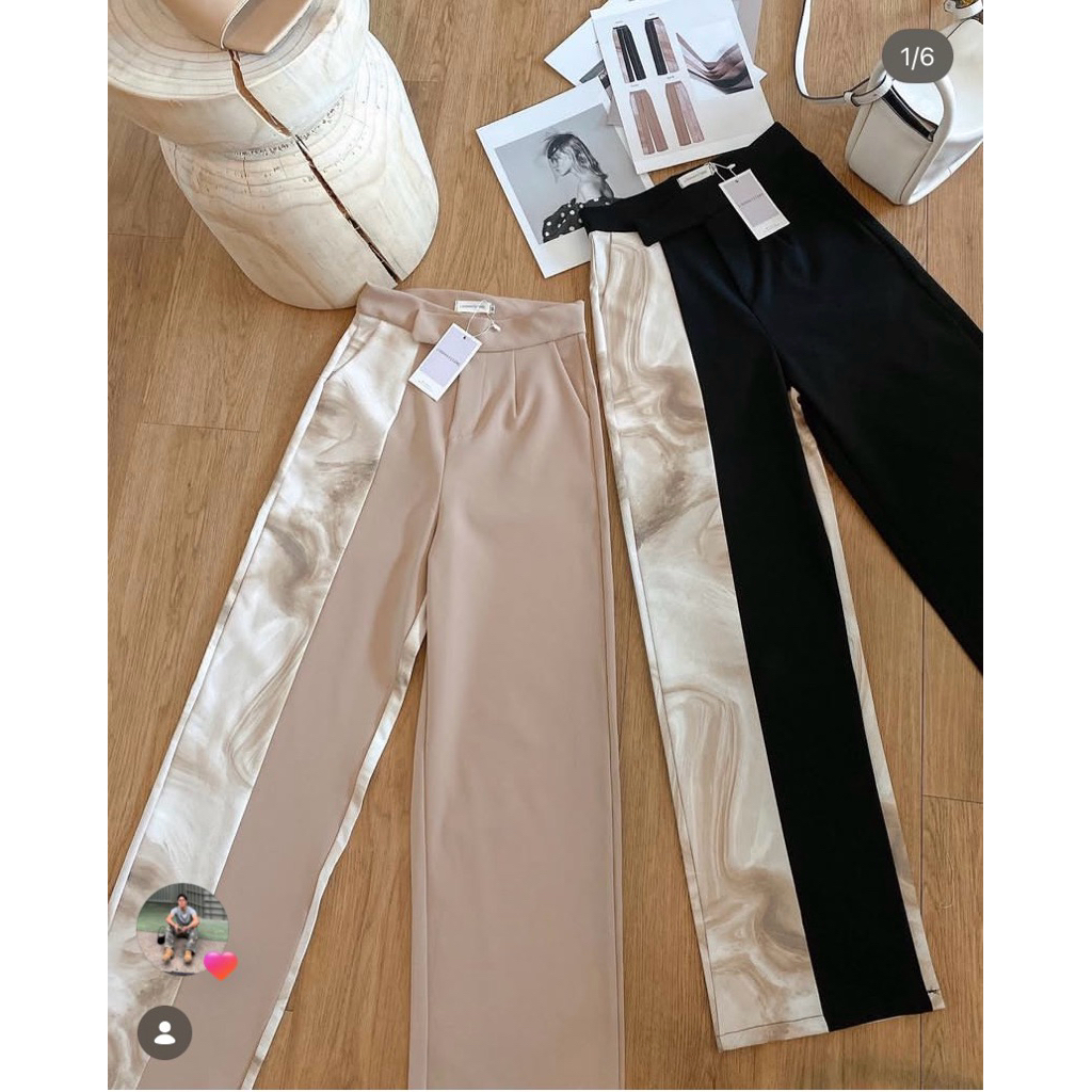 Loonnystore กางเกงขายาว รุ่น Janine สี เบจ