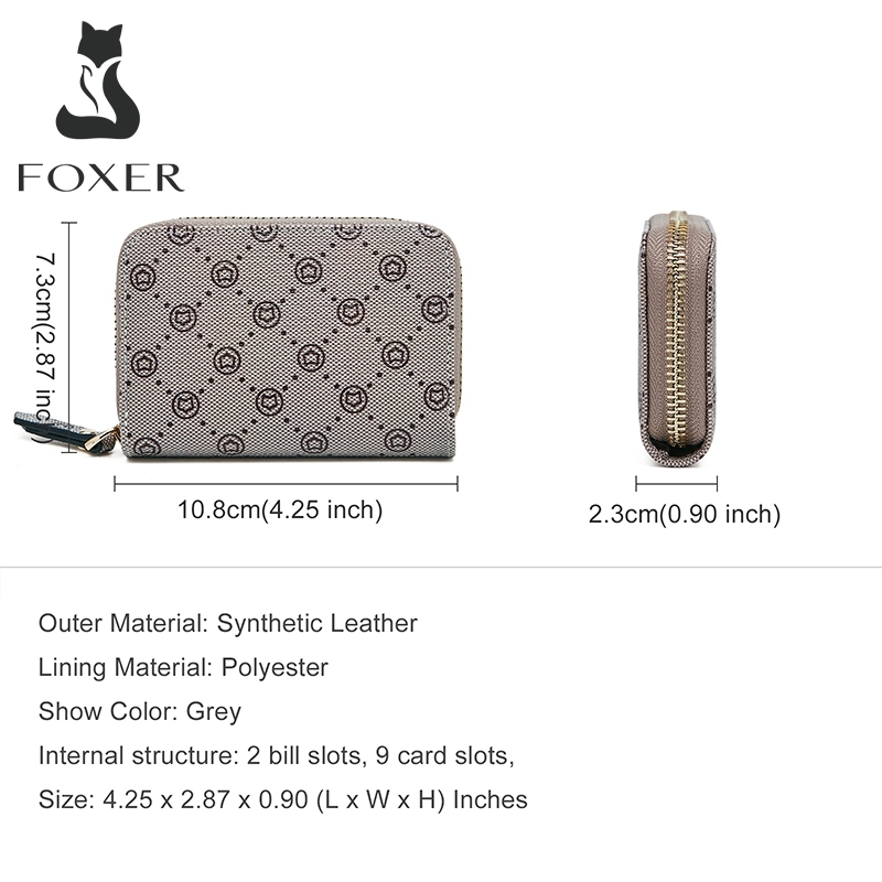 FOXER محفظة صغيرة لبطاقات الائتمان والعملات — صورة 5