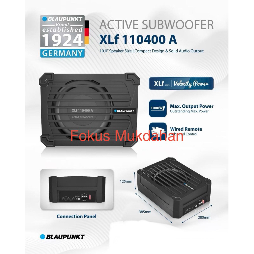 9500บาท Subbox ยี่ห้อ Blaupunkt รุ่นXLF110400A ลำโพงเบสติดรถยนต์