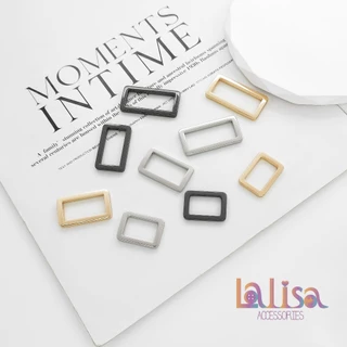 ห่วงสี่เหลี่ยมโลหะ อะไหล่กระเป๋า เสื้อผ้า ขนาด 20–40mm alloy square buckle CW-1145B
