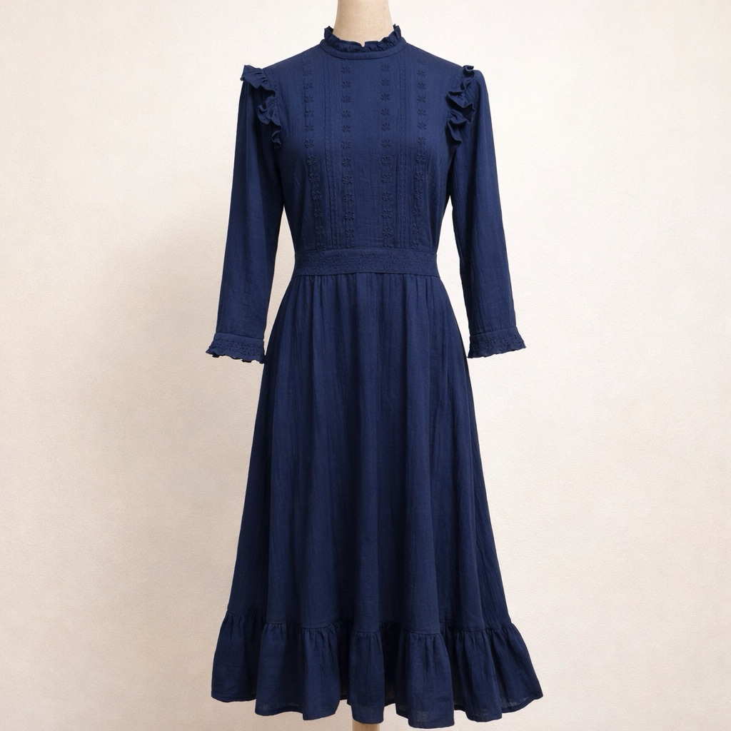 เดรสผ้าลูกไม้ฉลุมีซับใน ป้าย Hiso  Hiso ซิปหลัง