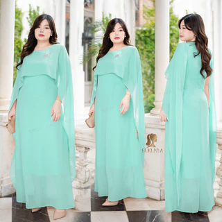 6397::ชุดเดรสราตรีผ้าชีฟองทั้งตัว ผู้หญิง Lady เสื้อผ้า Women Clothing ชุด dinner
