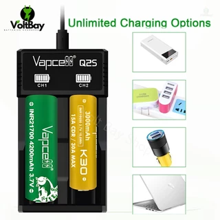 Vapcell Q2S charger เครื่องชาร์จถ่าน แบบ 2 ช่อง