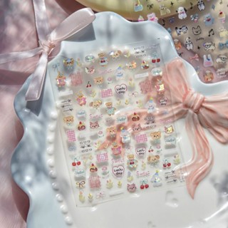 พร้อมส่งจากไทย! สติกเกอร์ติดเล็บ สติกเกอร์ลายนูน สติกเกอร์ 5…