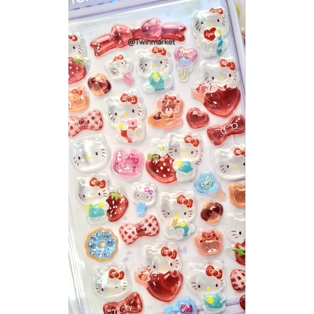 สติ๊กเกอร์ Bonbon drop 3D Kawaii สติกเกอร์นูน サンリオ การ์ตูนญี่ปุ่น Ctue Bonbon Drop DIY โทรศัพท์มือถื