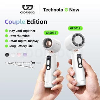 GOOJODOQ GFS018 & GFS019 Small Angle Folding Fan Built-in Aromatherapy Cotton Sticks Parent child and couple style fans