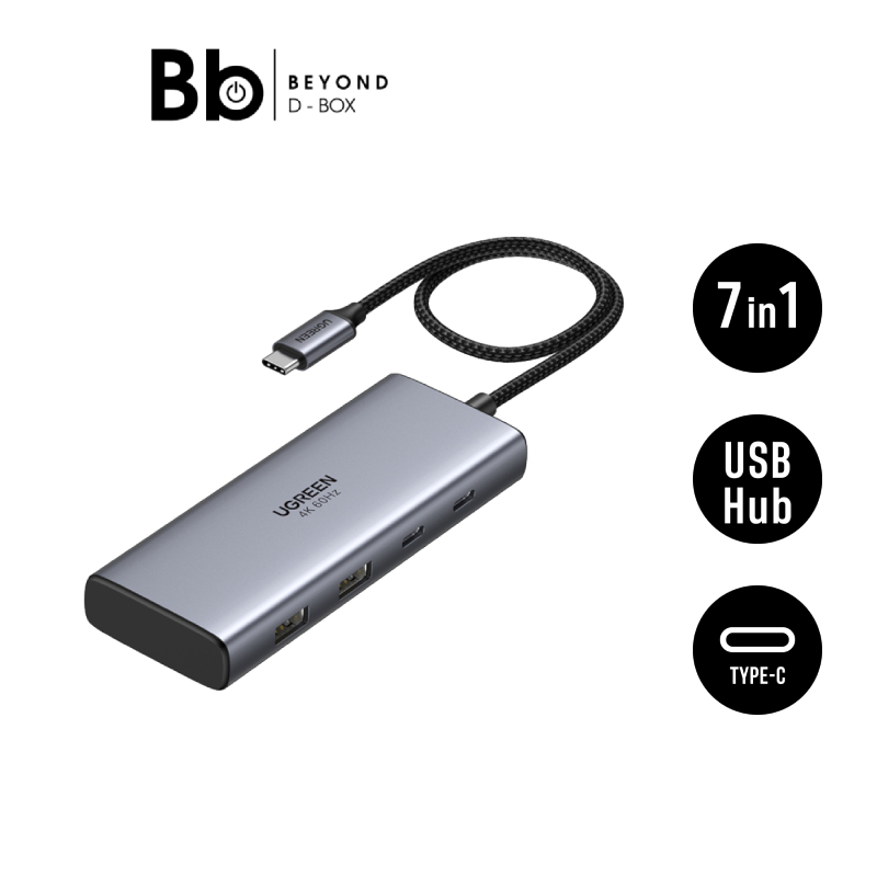 UGREEN 75902 USB-C Hub 7-in-1 Gray by BB Beyond D-Box