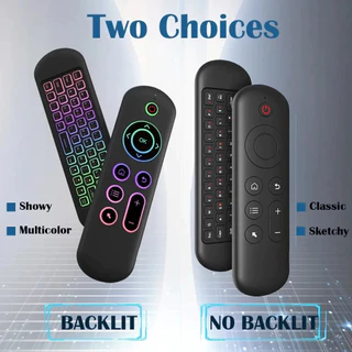 M5 Air Mouse เมาส์ไร้สาย Bluetooth 5.2 & 2.4G รีโมทคีย์บอร์ด มีไฟ Backlight สั่งงานด้วยเสียง สำหรับ Android TV Box PC