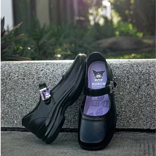 รองเท้านักเรียน คุโรมิ Kuromi x Y-roon พื้นม่วง ดำ(Y777) ขาว(Y999) รองเท้าผ้าใบนักเรียน