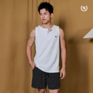 Highschool Summer Collection : Clubhouse Summer tank top เสื้อกล้ามซัมเมอร์ แบบถัก คอกลม - TPB02155