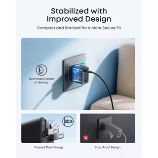 อุปกรณ์ชาร์จเร็ว งเกอร์ 70W 3 พอร์ต ดีไซน์สวยงาม ชาร์จพร้อมกันหลายอุปกรณ์（Single head）