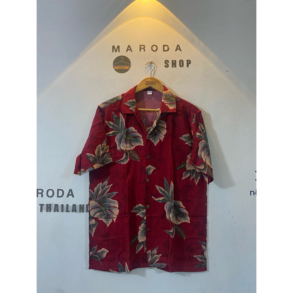 เสื้อฮาวายแขนสั้น(ผ้าสปันเรยอน)