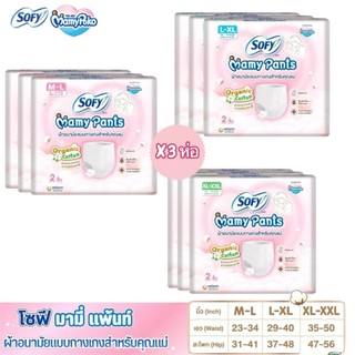 Sofy Mamy Pants โซฟี มามี่ แพ้นท์ 2 ชิ้น M - XXLผ้าอนามัยสำหรับคุณแม่ (แพ็ค3ห่อ)