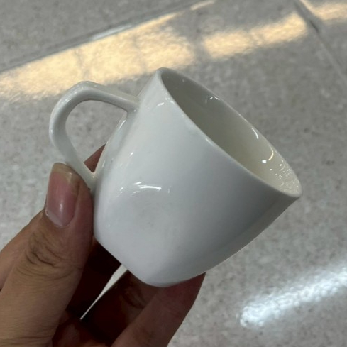 แก้วกาแฟ แก้วจิบชา แก้วดื่มกาแฟ แก้วดริปกาแฟ แก้วดื่มชา สีขาวเงา ถ้วยกาแฟราคาถูก เข้าไมโครเวฟได้