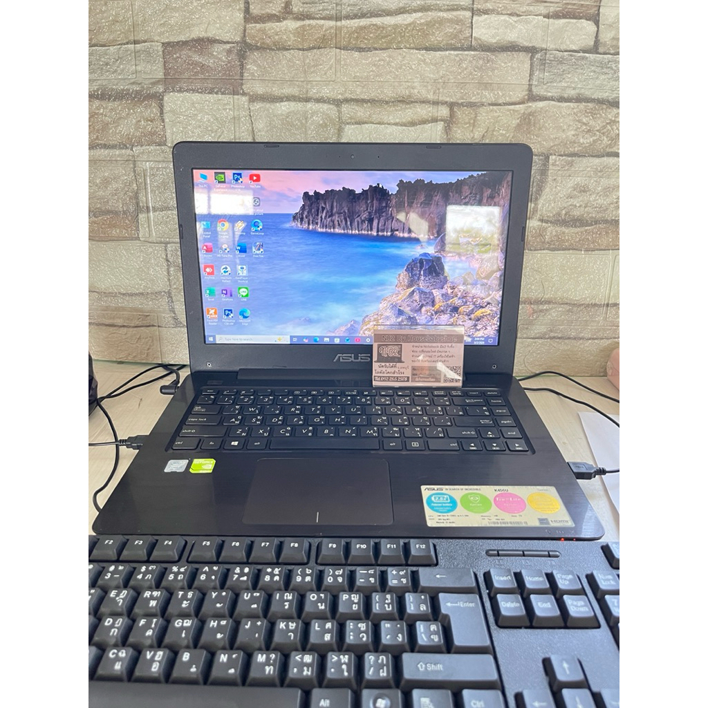 โน้ตบุ๊คมือ2 Asus k456ur i5 gen7 มีการ์ดจอแยก ใช้งานได้ ตำหนิที่คีย์บอร์ดไม่ติดมีแถมให้ ลงวินโด้ 10 