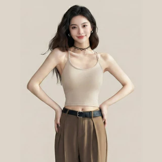 WsimpleBra | Sophia Crop Top สายเดี่ยว ทรงครอป มีบราในตัว เลิกใส่ชุดชั้นในและซิลิโคลปิดจุก