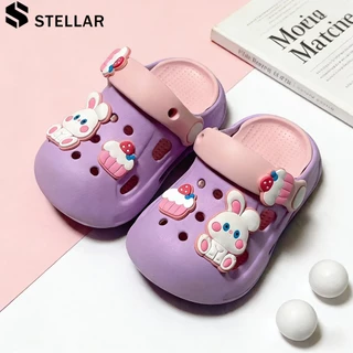 ✨พร้อมส่ง✨STELLAR เด็ก แฟชั่น ฤดูร้อน (เพิ่ม2เบอร์) รองเท้ารัดส้นนิ่มเด็ก พื้นหนา กันลื่น วัสดุEVA รองเท้าแตะเด็กโต