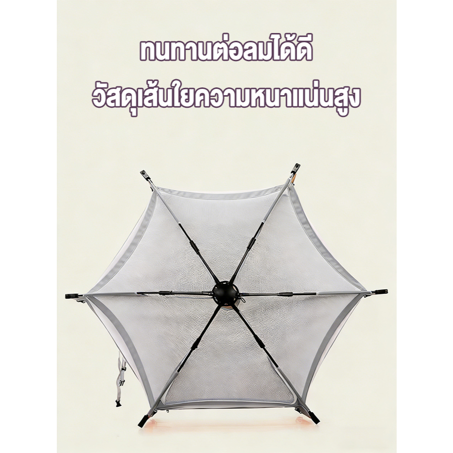 Beige เต็นท์เด็กกลางแจ้ง กางอัตโนมัติ กันแดด พื้นที่กว้าง พร้อมกระเป๋า สำหรับเด็ก 1-6 ปี ราคา ถูกที่สุด ดีลบีเคเค แกลเลอรีภาพที่ 7